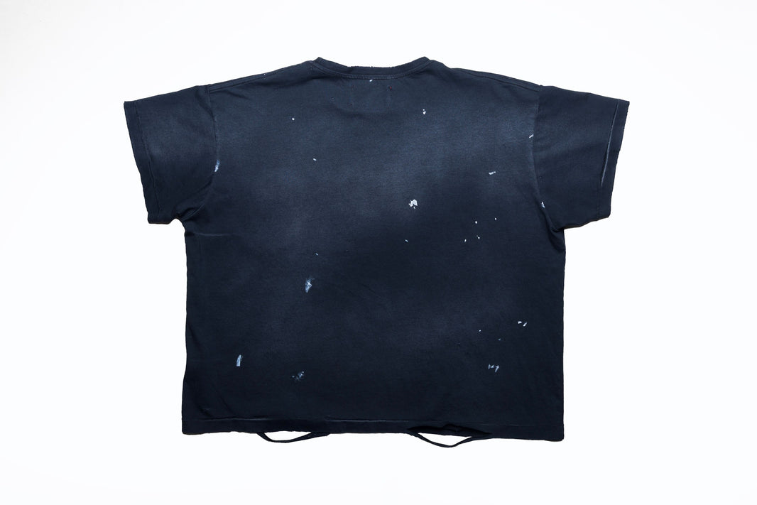 GEORGINA ROSA POCKET LOGO TEE BLACK .925 SILVER ROSE PIN